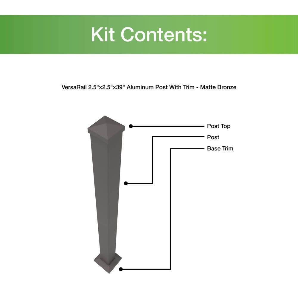 Barrette Outdoor Living VersaRail Winchester Barrette Outdoor Living Aluminum for Rail