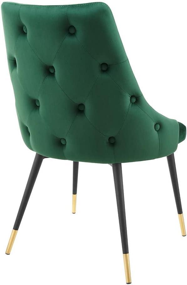 Modway Adorn 17.5" Tufted Performance Velvet Dining Side Chair in Green