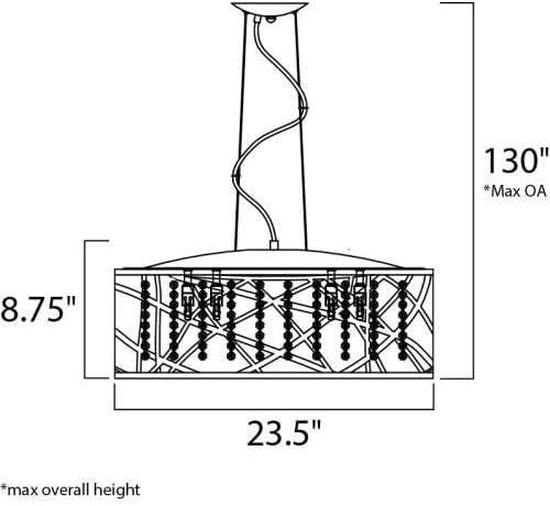 -9 Light Pendant In Contemporary Style-23.5 Inches Wide By 10 Inches High-Bronze Finish-Xenon Lamping Type Et2 Lighting E21308-10Bz