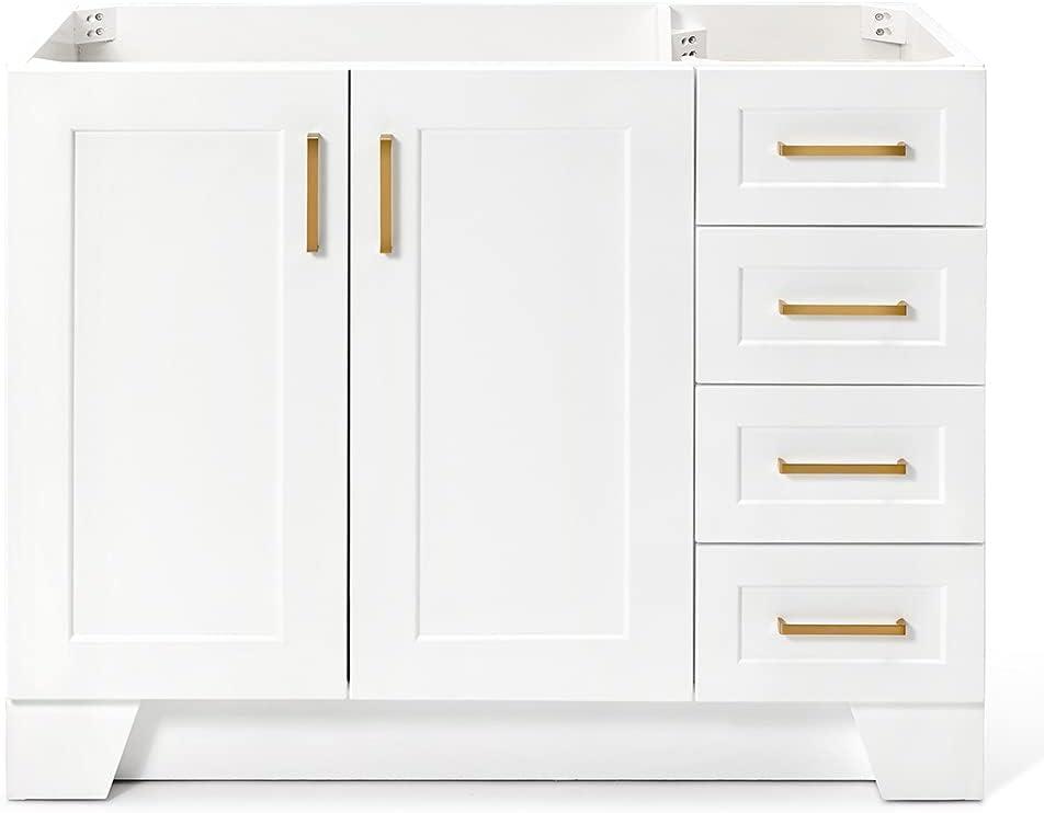 Ariel Q043s-R-Bc Taylor 42" Single Wood Vanity Cabinet - White