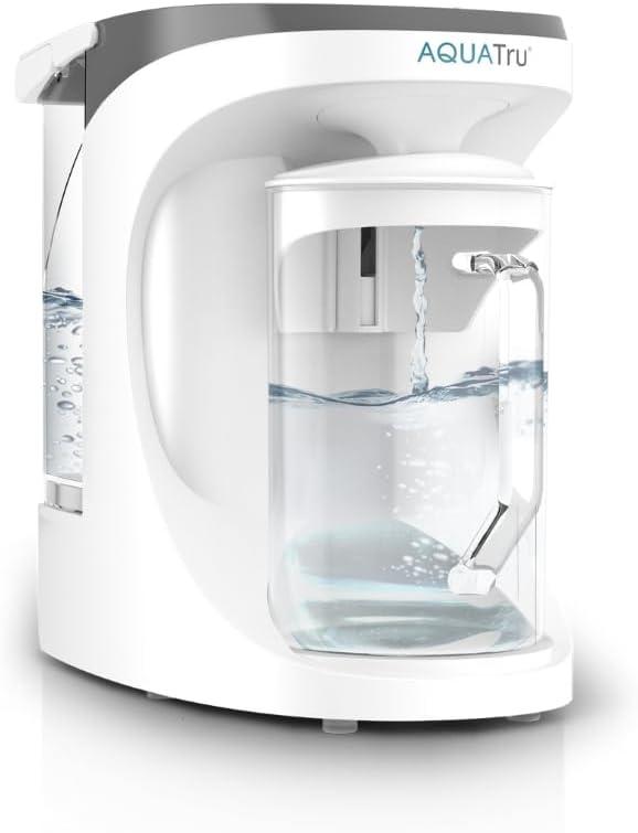 AquaTru Carafe Countertop Glass Water Purifier, 64 Fl Oz