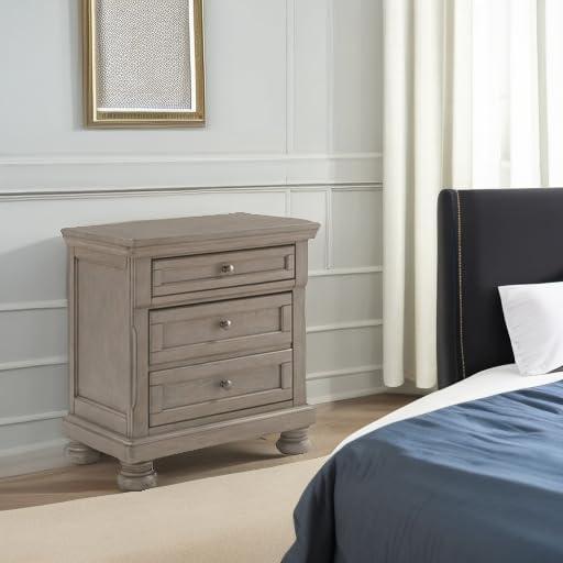 Lettner 2 - Drawer Nightstand in Gray