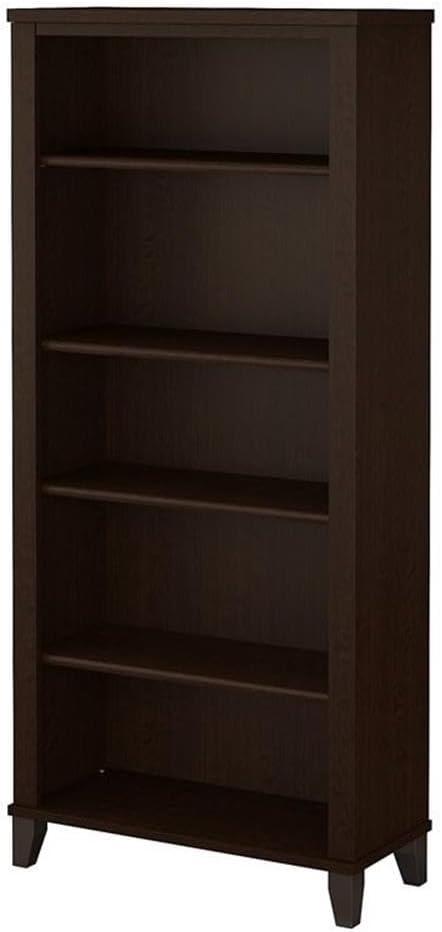 Bush Furniture Somerset Tall 5 Shelf Bookcase, Mocha Cherry