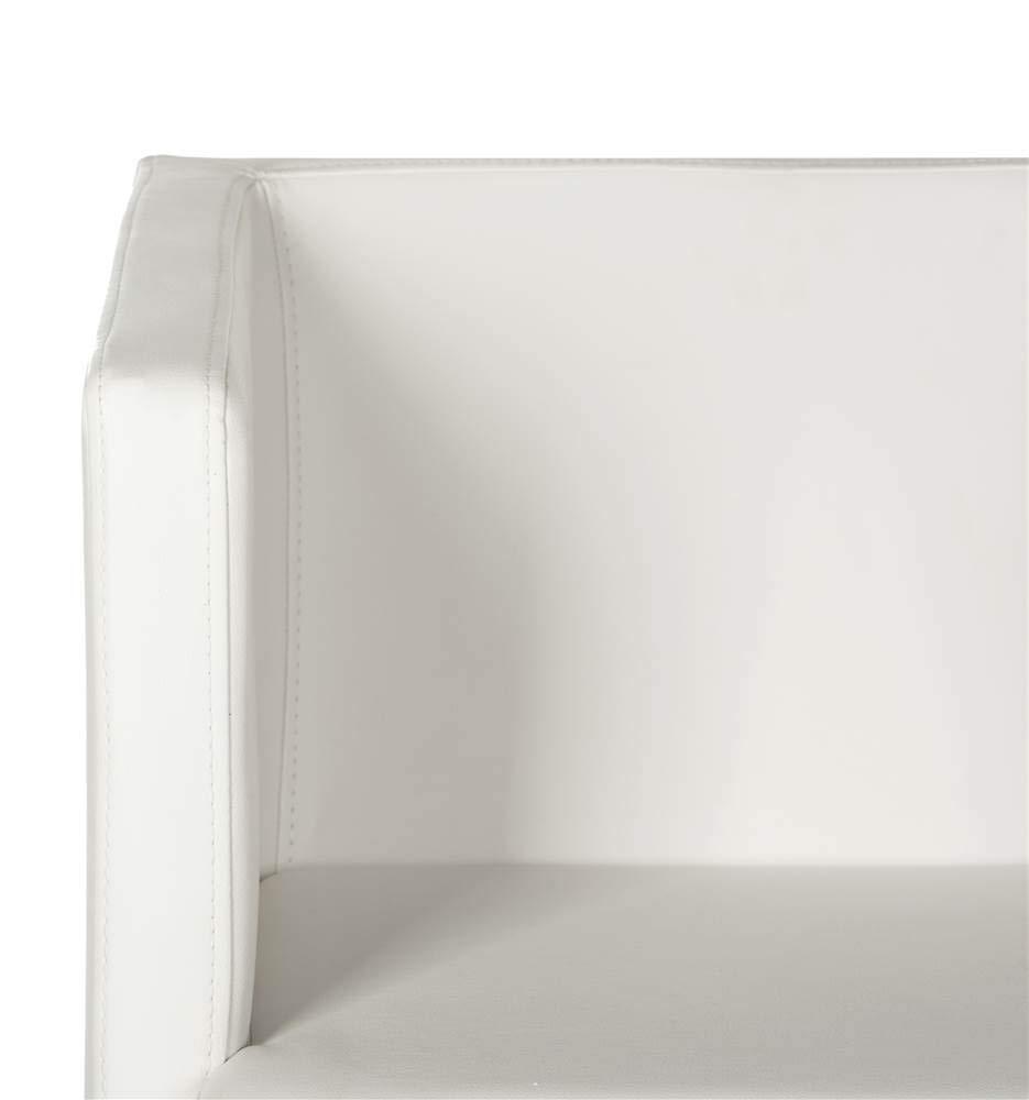 Celine Chair - FOX2033 - White/Chrome - Safavieh