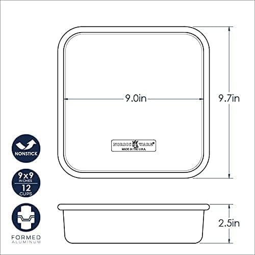 Nordic Ware Nonstick Aluminum 9-Inch Square Cake Pan