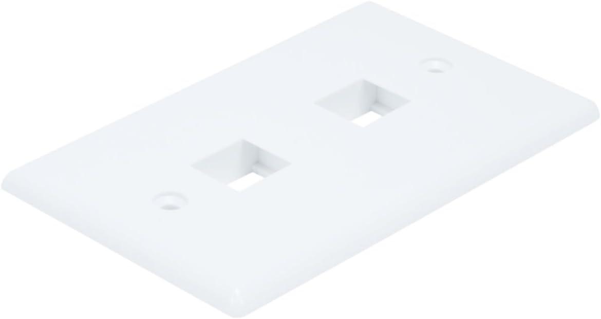 Wall plate: Keystone, 2 Hole - White