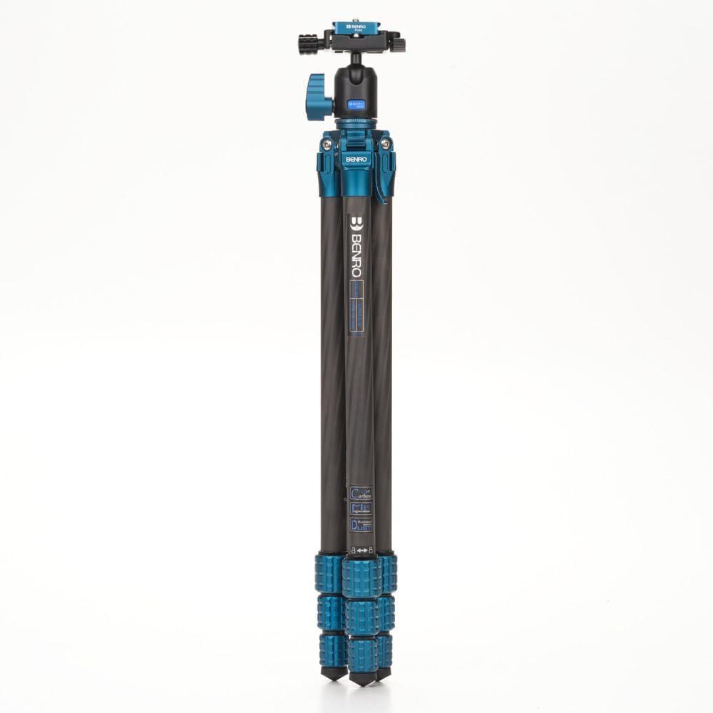 Benro 61.4" Black and Blue Aluminum Tripod with Ball Head