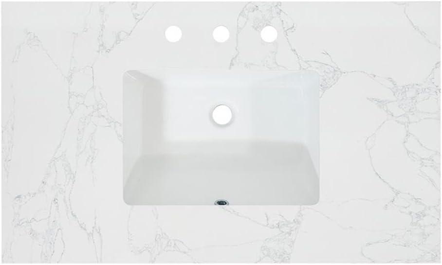 Ceres 37" Engineered Stone Single Bathroom Vanity Top with Sink