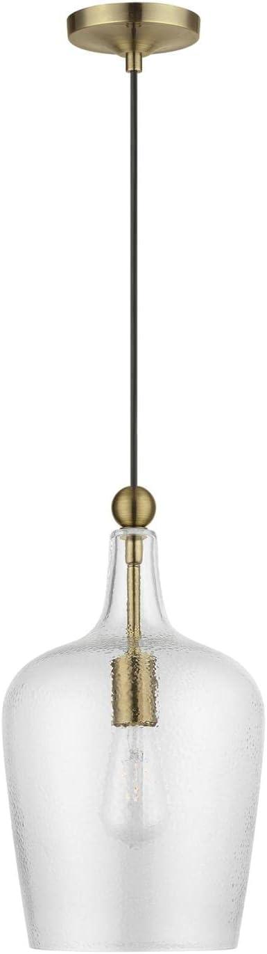 Livex Lighting Avery 1 - Light Pendant in  Antique Brass