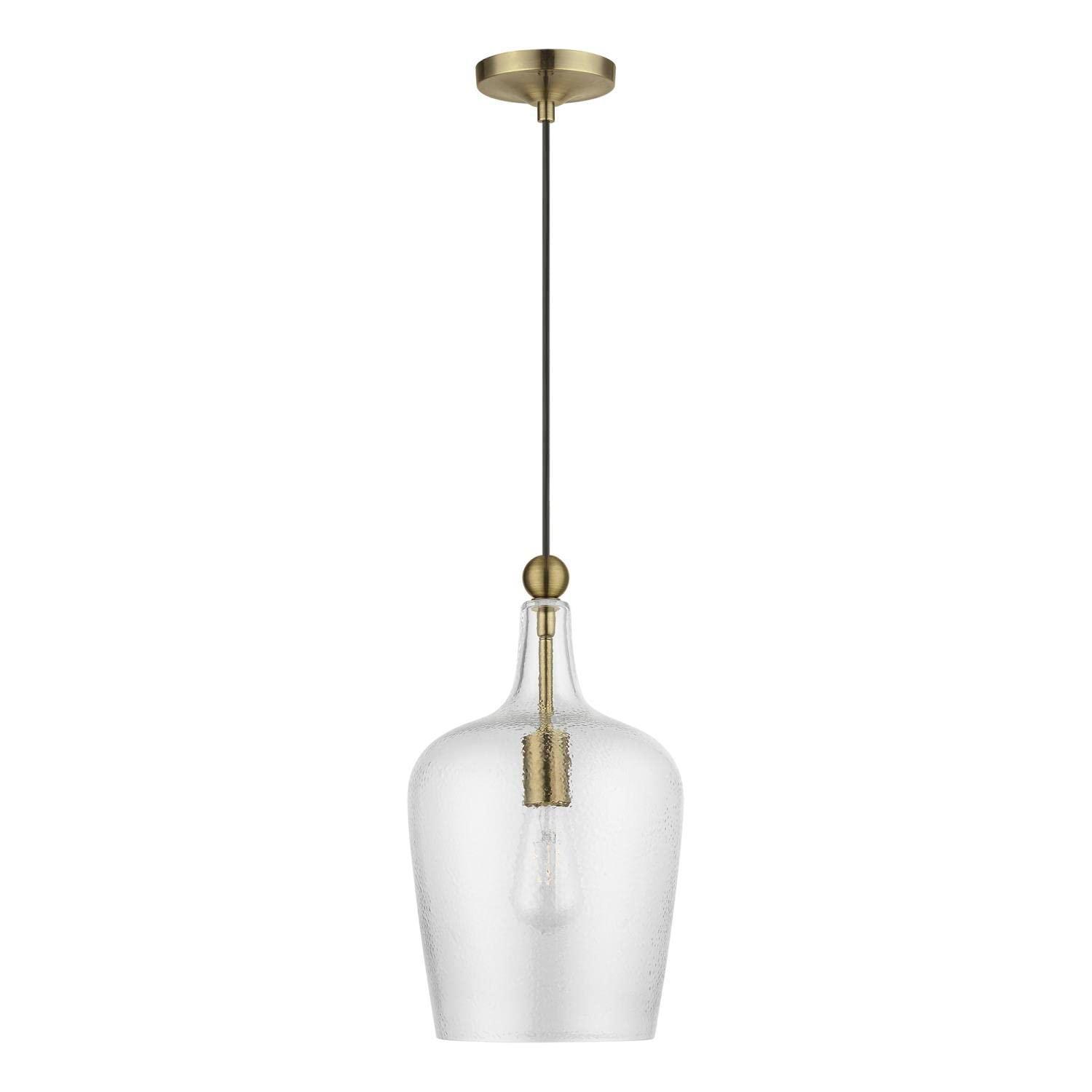 Livex Lighting Avery 1 - Light Pendant in  Antique Brass