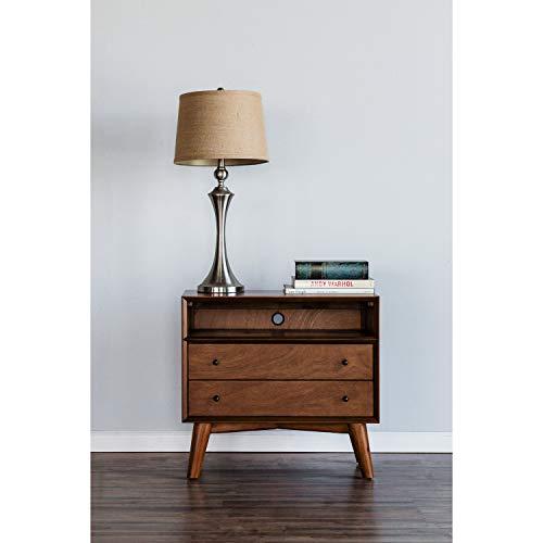 Flynn Grand 28" Brown Mahogany 2-Drawer Nightstand