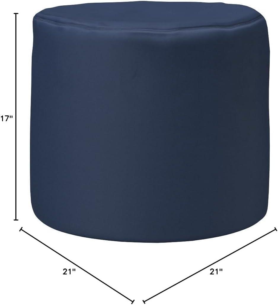 Jaxx Spring Indoor / Outdoor Bean Bag Pouf Ottoman, Navy