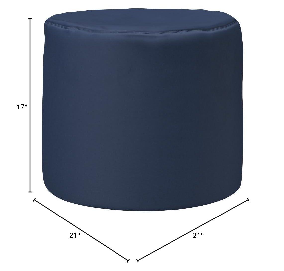 Jaxx Spring Indoor / Outdoor Bean Bag Pouf Ottoman, Navy