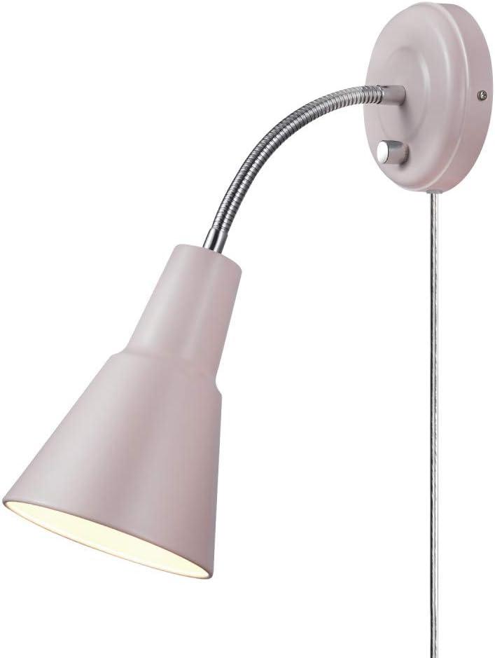 Sophie Chic Chrome Gooseneck Wall Sconce in Matte Rose