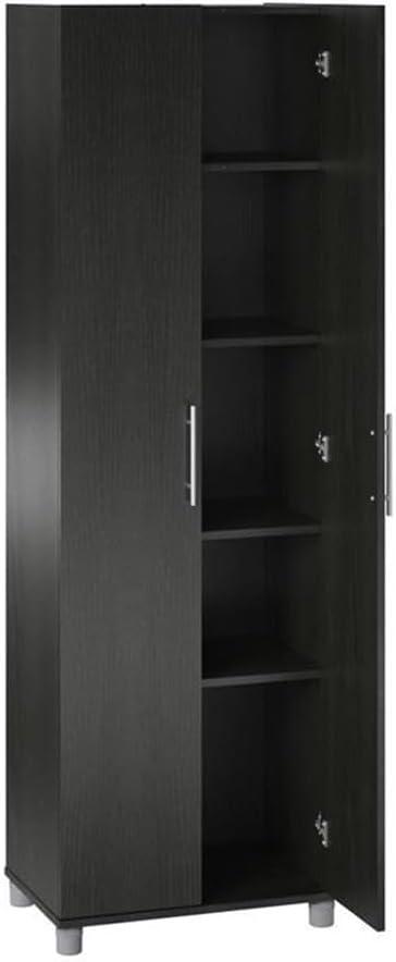 Camberly 24" Utility Storage Cabinet, Black Oak