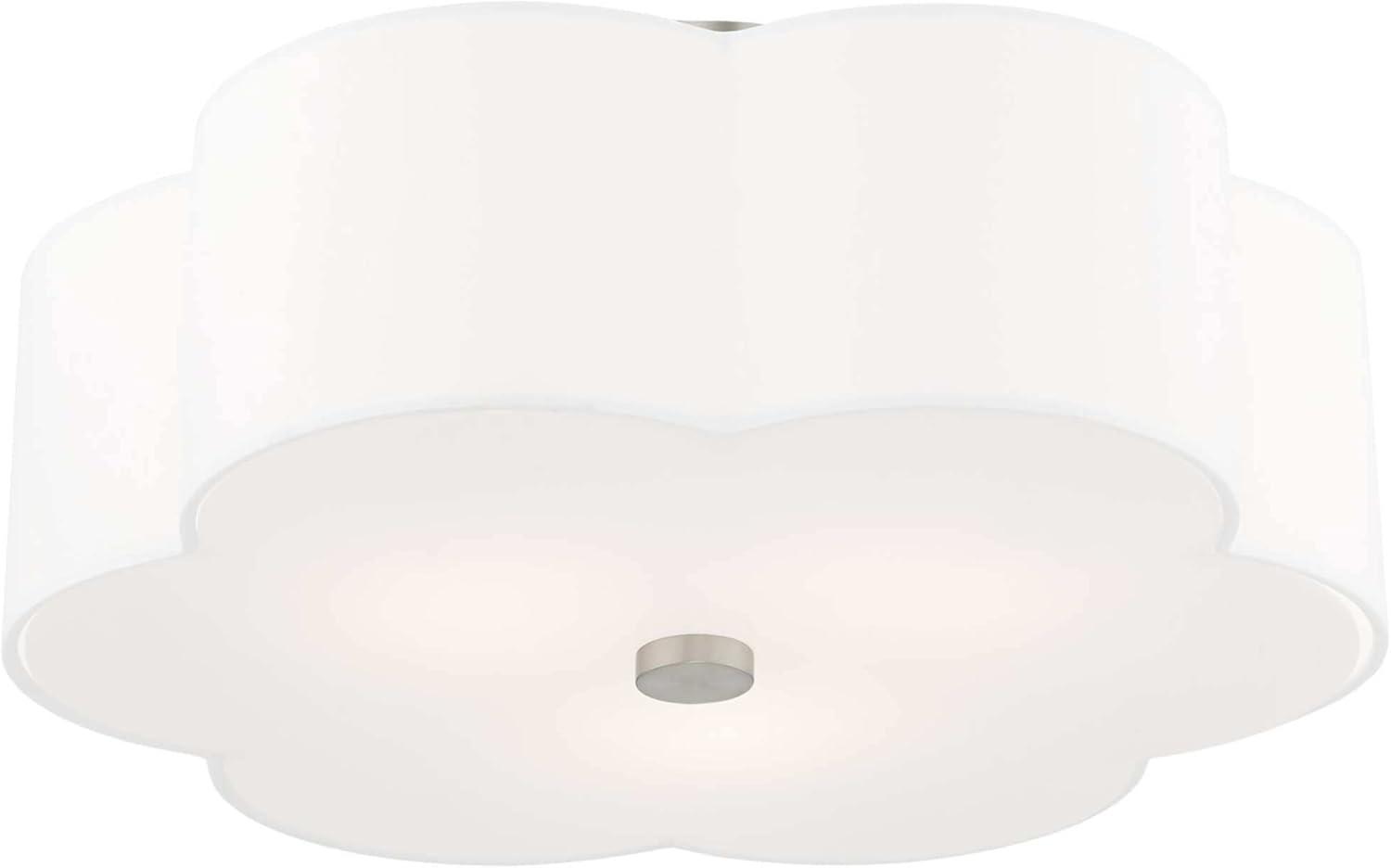 Livex Lighting Chelsea 3 - Light Flush Mount in  Brushed Nickel