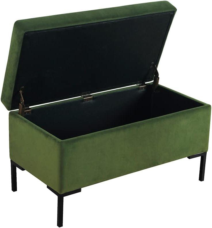 Medium Storage Bench with Metal Legs - HomePop