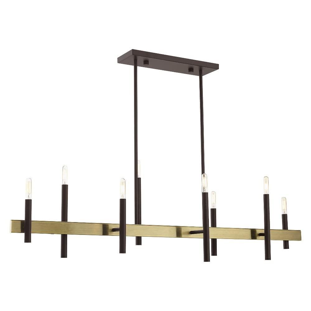 Livex Lighting Denmark 8 - Light Chandelier in  Brushed Nickel