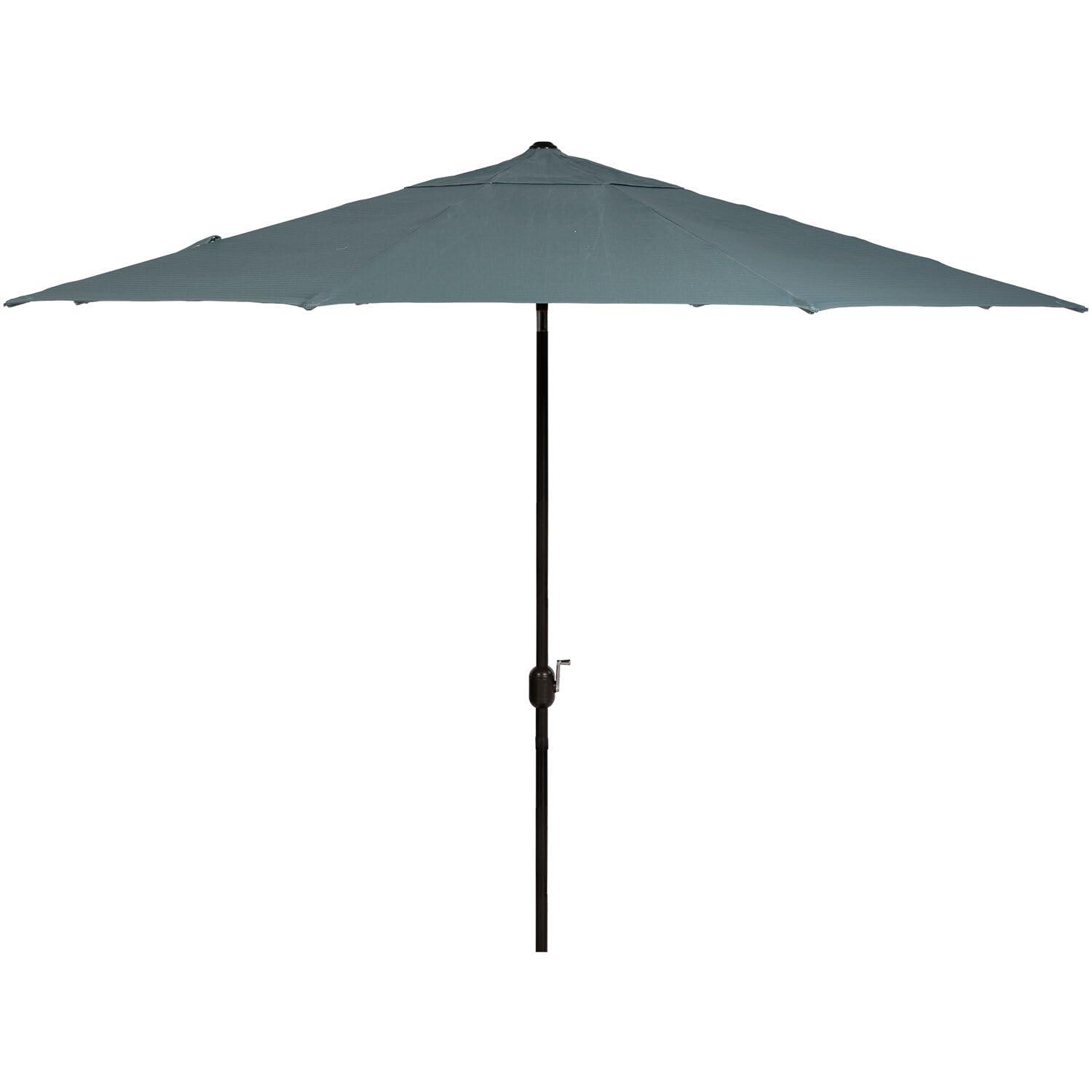 Hanover Montclair 11-Ft. Market Outdoor Umbrella in Ocean Blue