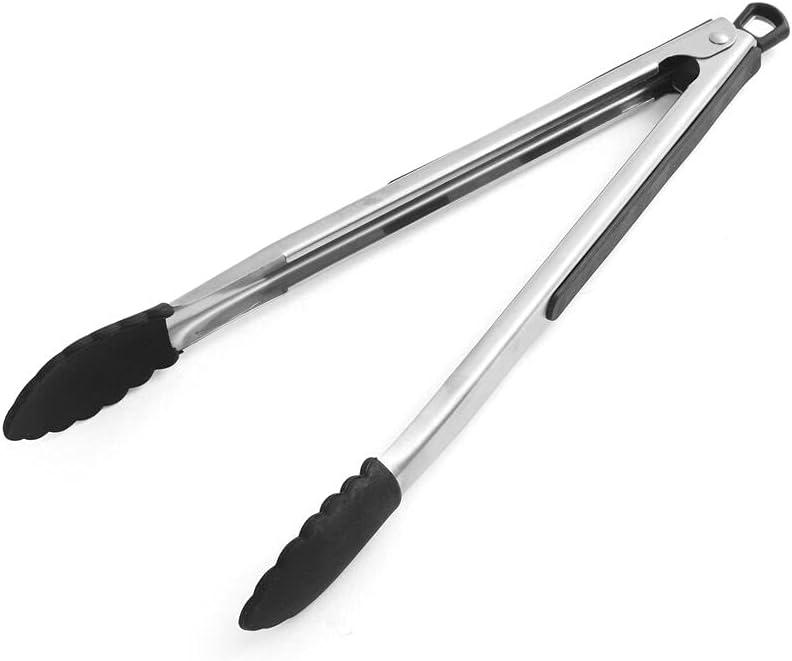 Farberware Professional Stainless Steel and Heat Resistant Nylon Locking Kitchen Tongs, 12-Inch