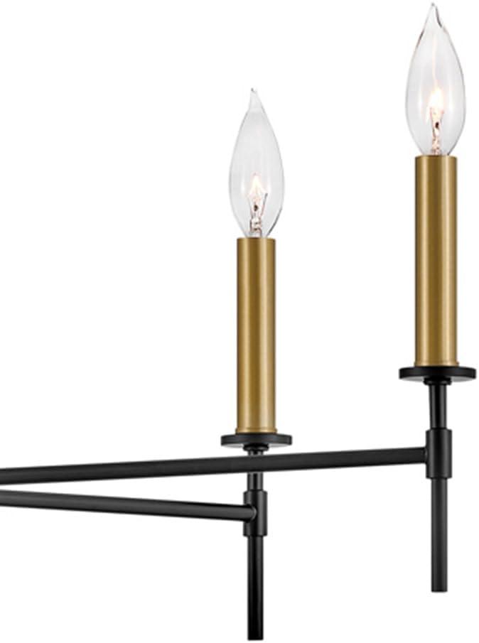 Lark Hux 5 - Light Fabric Dimmable Modern Linear Chandelier