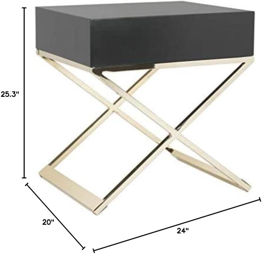 Zarina Modern Cross Leg End Table - White - Safavieh.