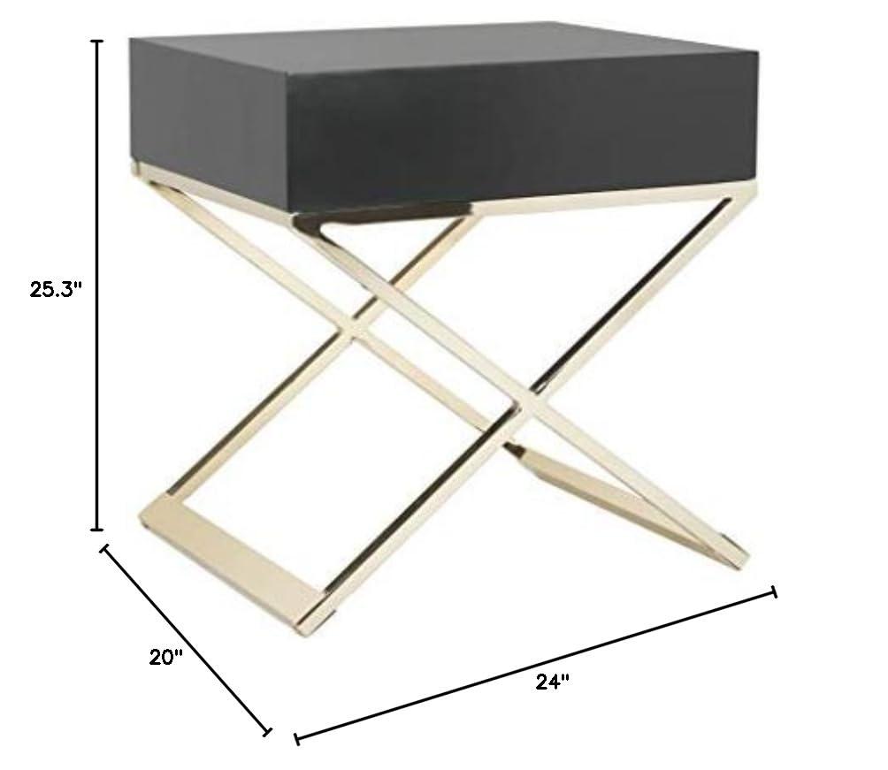 Zarina Modern Cross Leg End Table - White - Safavieh.