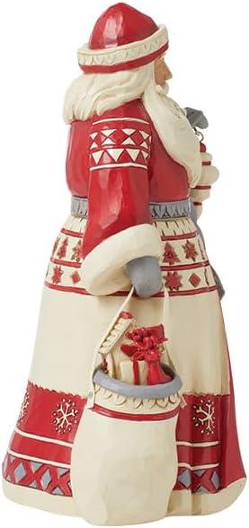 Nordic Noel Santa Red and White Resin Figurine