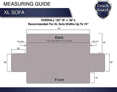 Sofa Cover - Furniture Protector - Shield & Protects from Dogs, Cats, Pets, Kids, Stains - Reversible, Easy Wash & Dry - Chocolate & Tan - 110" W x 75" L