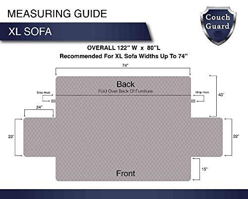 Sofa Cover - Furniture Protector - Shield & Protects from Dogs, Cats, Pets, Kids, Stains - Reversible, Easy Wash & Dry - Chocolate & Tan - 110" W x 75" L
