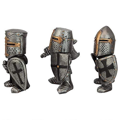 Design Toscano Wee Medieval Crusader Knights of The Gothic Realm Statue Set of Three