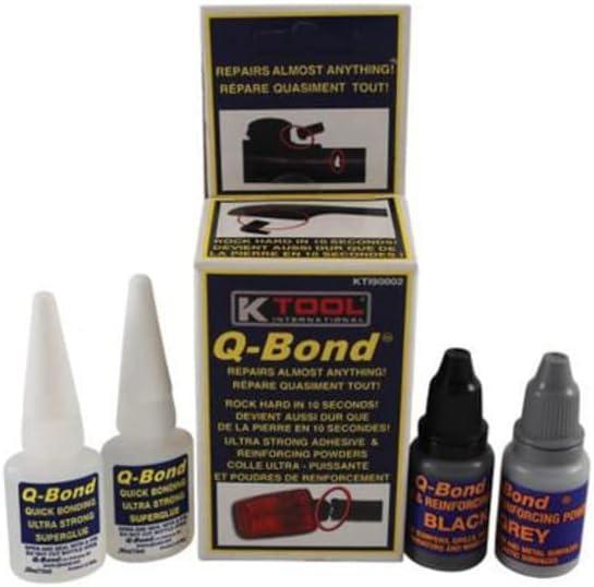K Tool International Q-BOND KIT Fast Acting Automotive Adhesives, 0.32 oz Bottle