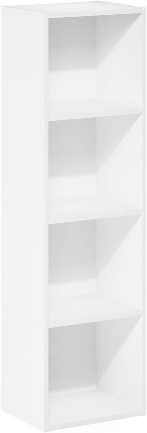 Furinno Pasir 4-Tier Open Shelf Bookcase, White