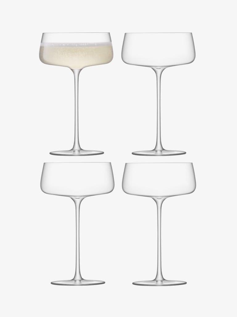 Metropolitan Glassware by LSA International - Champagne Coupes -Set of 4
