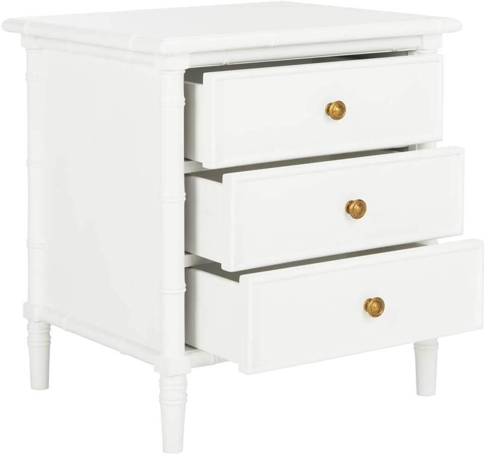 Mina 3 Drawer Nightstand - NST3500 - Grey/Gold - Safavieh