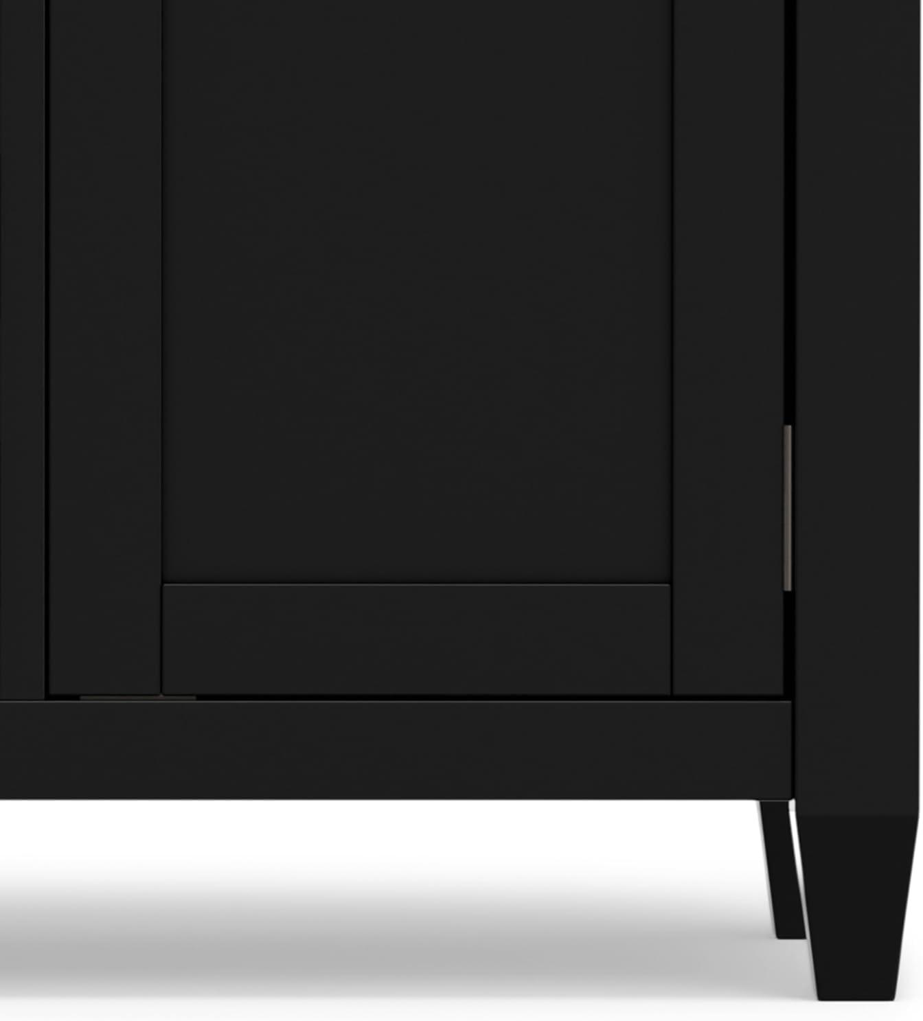 Simpli Home Carlton 54"W Solid Wood TV Stand for TVs up to 60" with 4 Cabinets