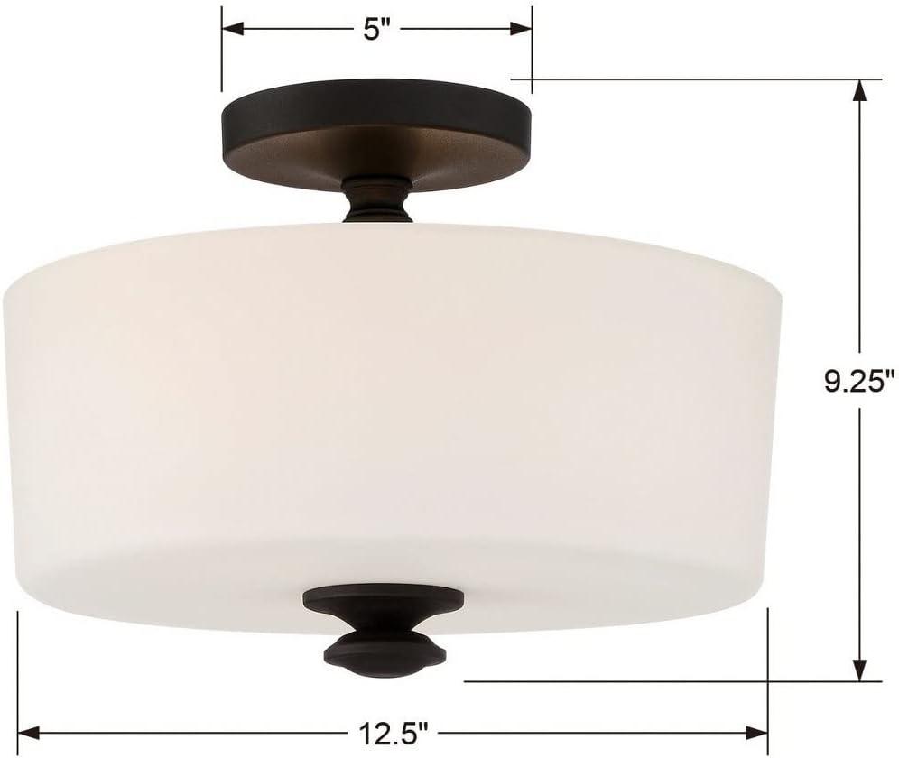 Crystorama Lighting - Two Light Ceiling Mount - Travis - 2 Light Flush Mount in