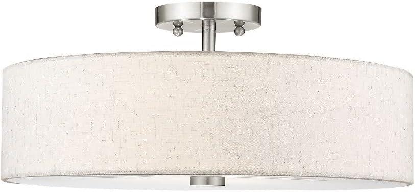 Livex Lighting Meridian 4 - Light Semi-Flush Mount in  Brushed Nickel