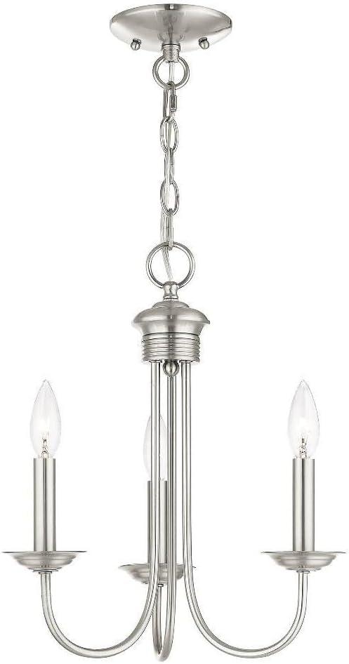 Livex Lighting Estate 3 - Light Chandelier in  Brushed Nickel