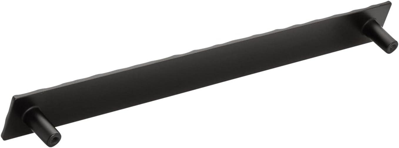 Kamari Matte Black Scalloped Cabinet Pull with Mounting Hardware