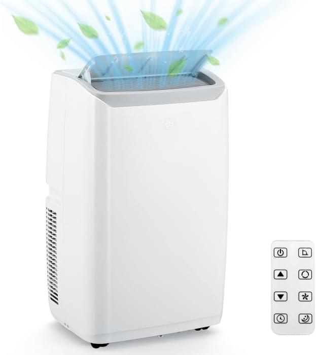 12000 BTU White Portable Air Conditioner with LED Display