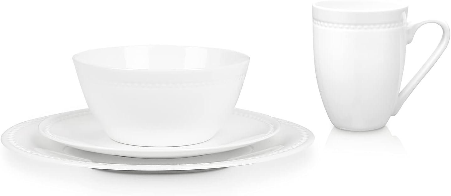 Stone Lain Ava 32-Piece Bone China Dinnerware Set, Service for 8