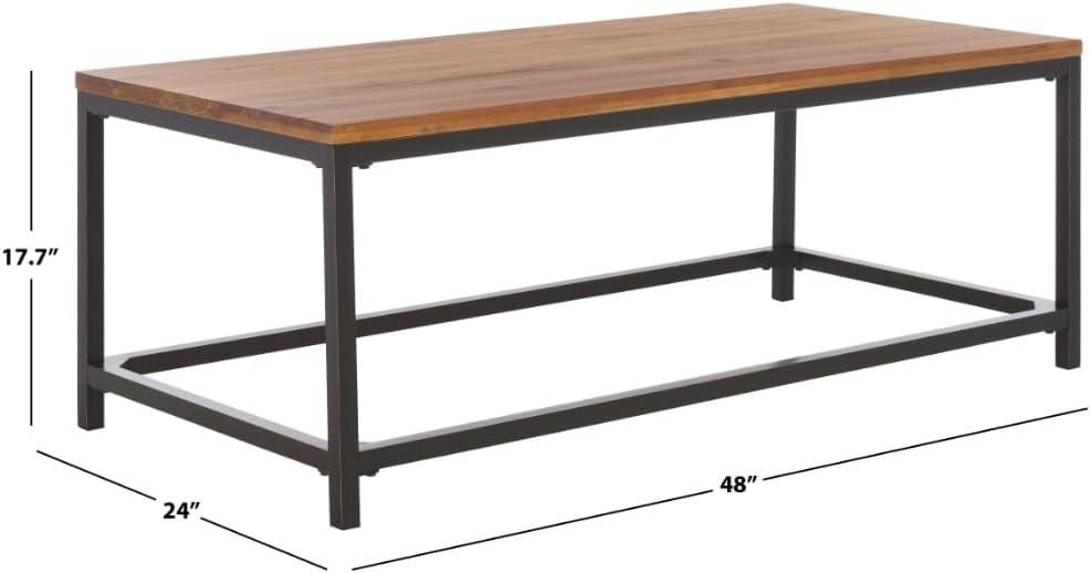 Alec Coffee Table - Brown Pine - Safavieh