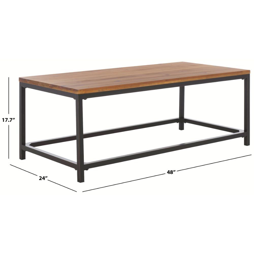 Alec Coffee Table - Brown Pine - Safavieh