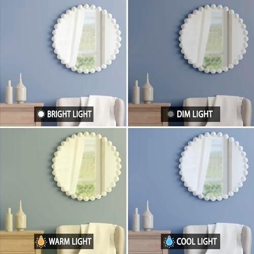 Marlowe Beaded Round Metal Wall Mirror