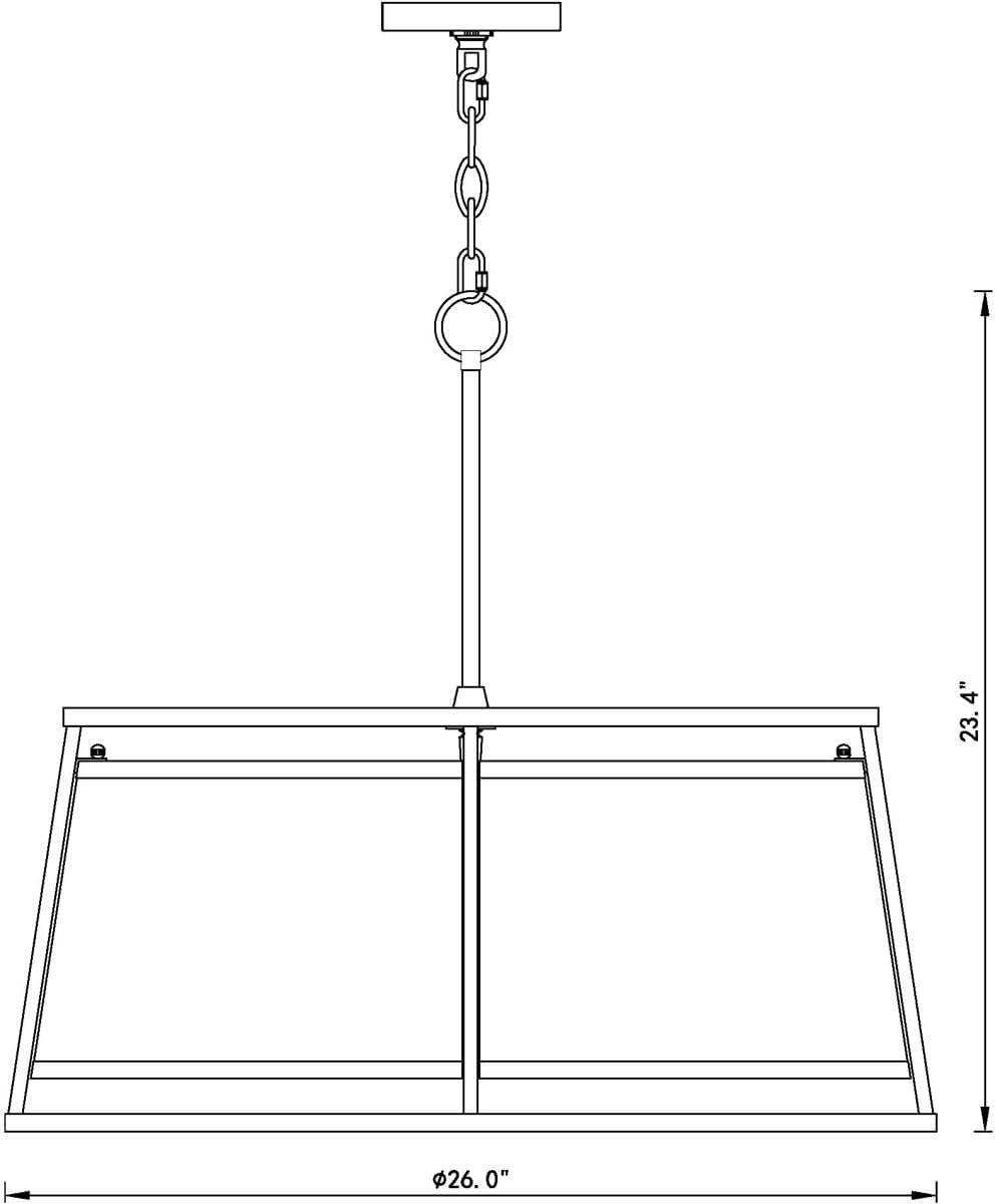 Z-Lite Lenyx 6 - Light Chandelier in  Rubbed Brass