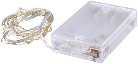 ANJAYLIA 16.5Ft 50 LED Fairy Lights Battery Operated String Lights for Party Home Wedding Festival Decoration, Warm White