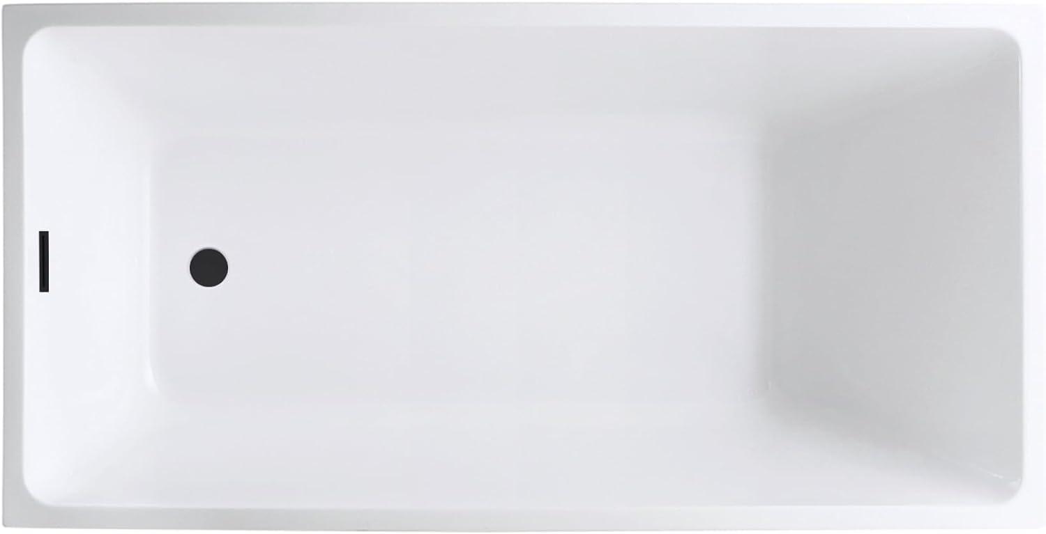 47" x 29" Freestanding Soaking Acrylic Bathtub