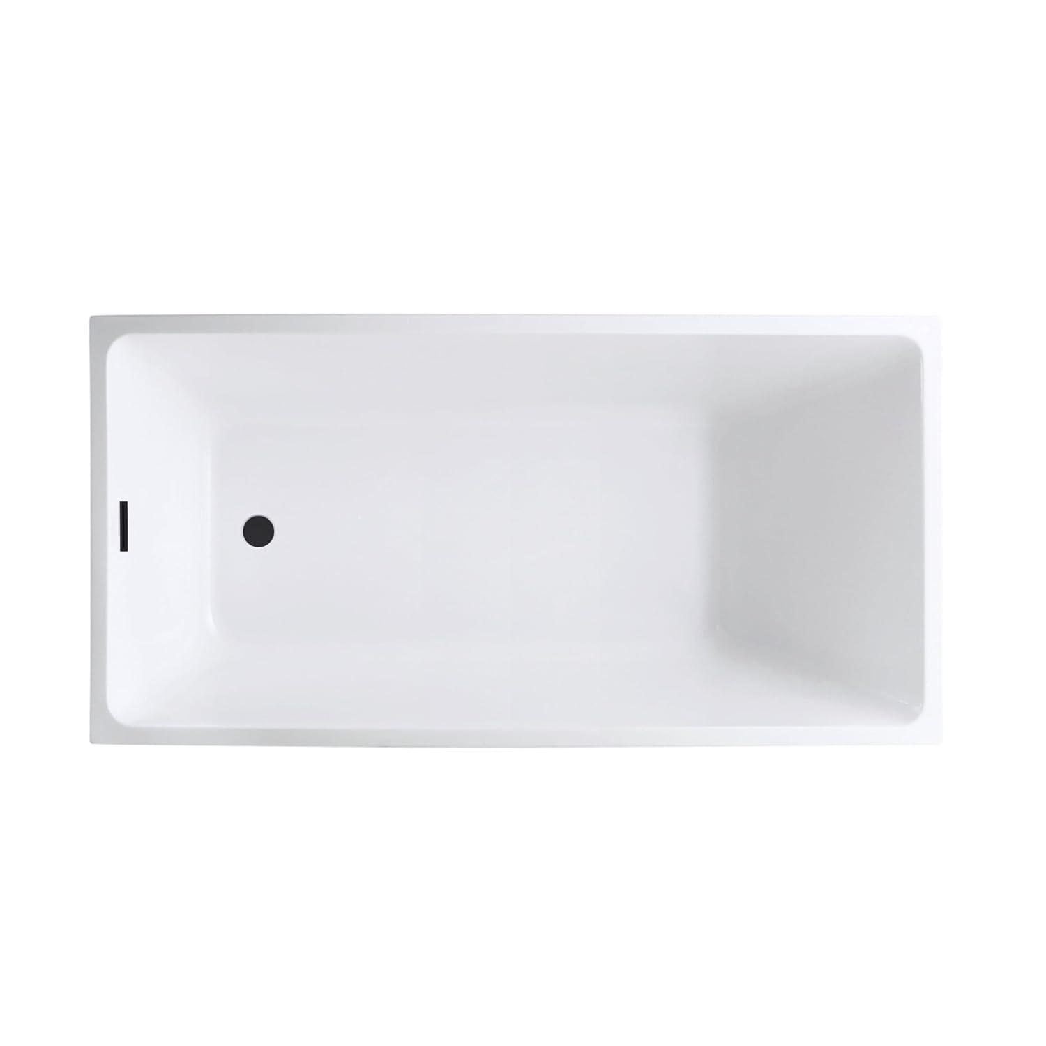 47" x 29" Freestanding Soaking Acrylic Bathtub