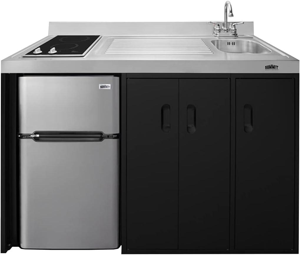 Summit Ck54sinkr 54 Inches Wide Kitchenette - Stainless Steel